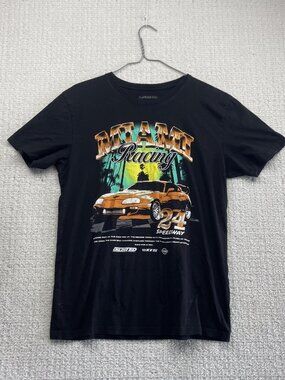 Y2K Flatbush Deli Shirt Mens M Black Miami Racing 24 Speedway Supra Graphic